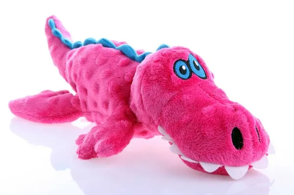 1ea Quaker Large Pink Gator W/Chew Guard - Toys